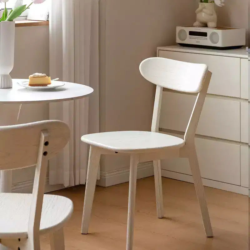 MAYEERTY Mid Century Modern FAS-Grade Oak Dining Chair, Solid Wood Chair for Kitchen Living Room