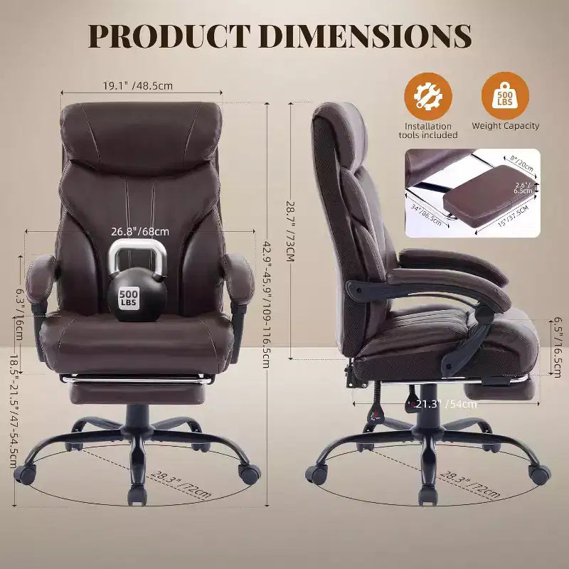 Sedia ergonomica da ufficio, sedia da gaming in PU, altezza regolabile, reclinabile da 90 a 135 gradi, schienale con ruote girevoli a 360 gradi, capacità di 350 libbre per l'ufficio