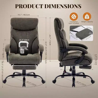 Sedia ergonomica da ufficio, sedia da gaming in PU, altezza regolabile, reclinabile da 90 a 135 gradi, schienale con ruote girevoli a 360 gradi, capacità di 350 libbre per l'ufficio
