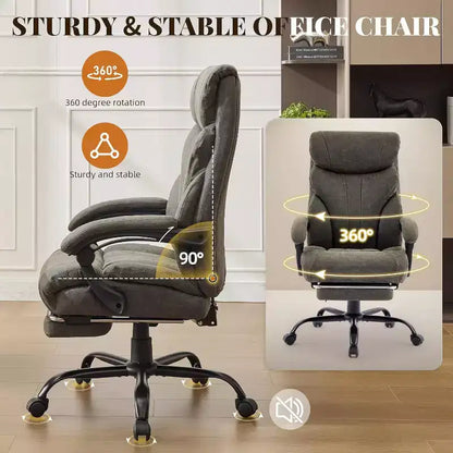 Sedia ergonomica da ufficio, sedia da gaming in PU, altezza regolabile, reclinabile da 90 a 135 gradi, schienale con ruote girevoli a 360 gradi, capacità di 350 libbre per l'ufficio