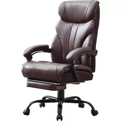 Sedia ergonomica da ufficio, sedia da gaming in PU, altezza regolabile, reclinabile da 90 a 135 gradi, schienale con ruote girevoli a 360 gradi, capacità di 350 libbre per l'ufficio