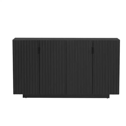 Madia Buffet Clihome con ante scanalate e ampio spazio contenitore, mobile credenza con ripiani regolabili