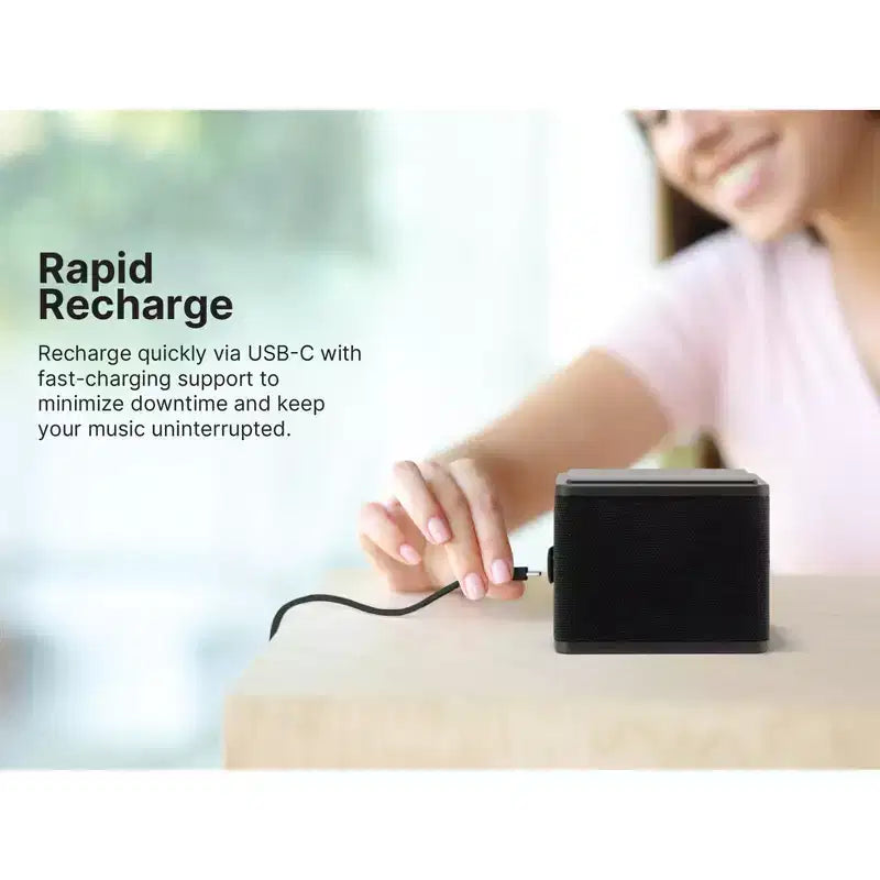 Altoparlanti Bluetooth magnetici impilabili wireless Emerson EAS-3006-BK Sound Blox, connessione istantanea, audio multi-room, ricarica USB-C, subwoofer integrato
