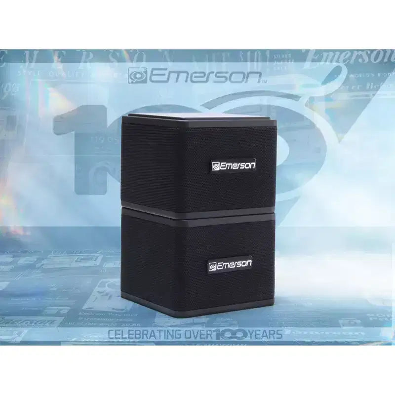 Altoparlanti Bluetooth magnetici impilabili wireless Emerson EAS-3006-BK Sound Blox, connessione istantanea, audio multi-room, ricarica USB-C, subwoofer integrato