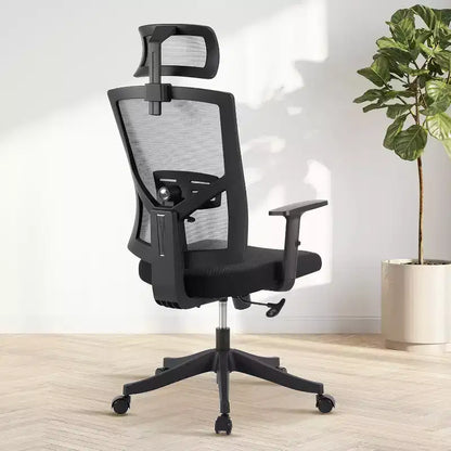 Sedia da ufficio ergonomica, sedia da scrivania regolabile in rete con supporto lombare, sedia direzionale girevole con ruote per casa, ufficio, gaming