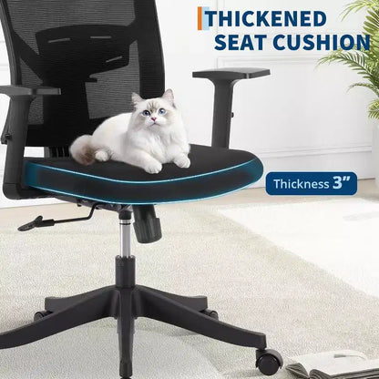 Sedia da ufficio ergonomica, sedia da scrivania regolabile in rete con supporto lombare, sedia direzionale girevole con ruote per casa, ufficio, gaming