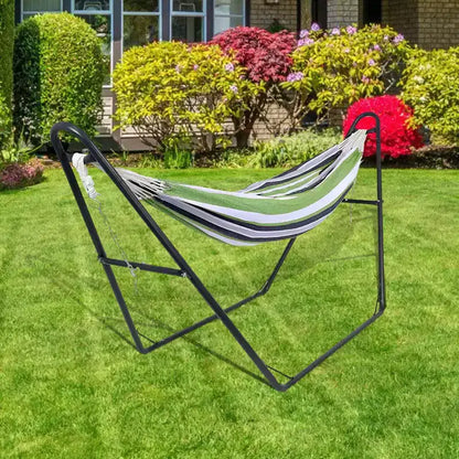 Telaio regolabile per amaca doppia, struttura in acciaio per balcone, portico, terrazza, ponte e giardino, 2,7-4,2 metri, capacità di carico 250 kg
