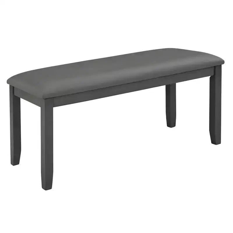 MAYEERTY Set Tavolo da Pranzo Moderno 6 Pezzi, Tavolo in Legno con 4 Sedie e Panchina, Grigio