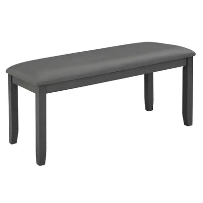 MAYEERTY Set Tavolo da Pranzo Moderno 6 Pezzi, Tavolo in Legno con 4 Sedie e Panchina, Grigio