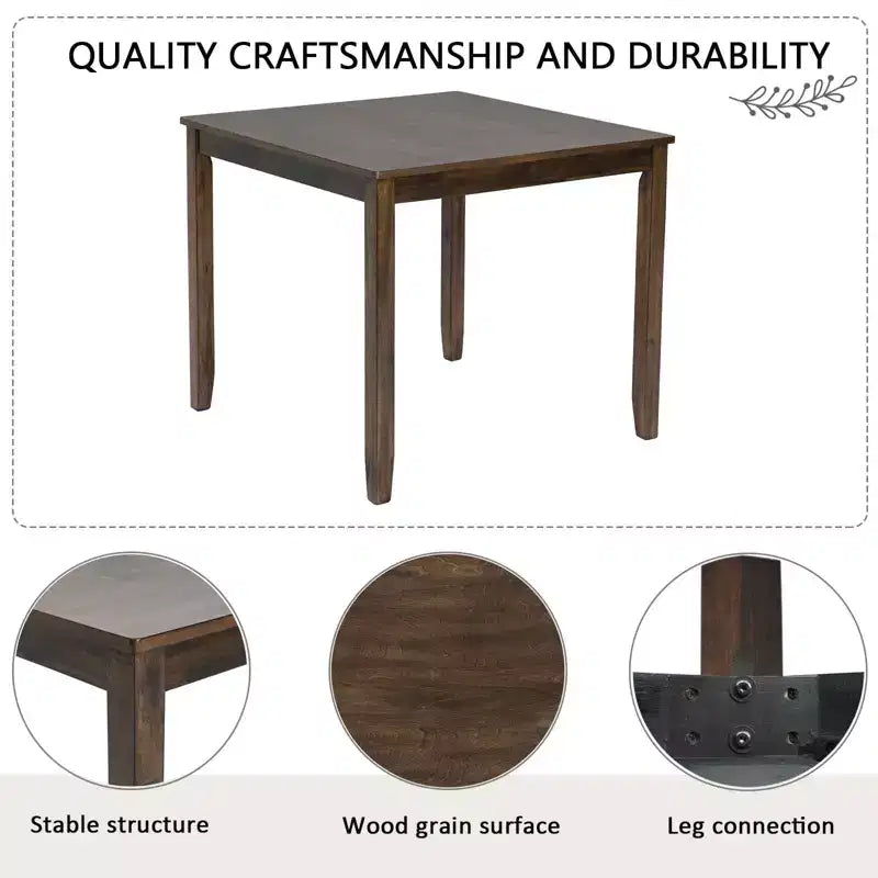MAYEERTY Set Tavolo da Pranzo Moderno 6 Pezzi, Tavolo in Legno con 4 Sedie e Panchina, Grigio