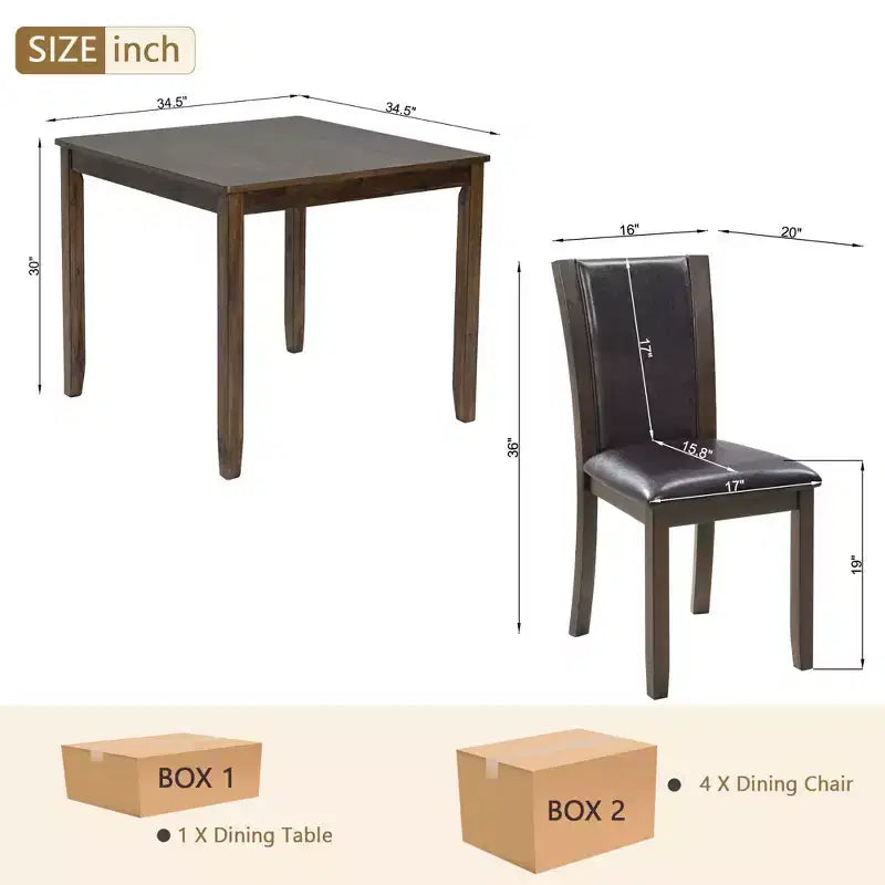 MAYEERTY Set Tavolo da Pranzo Moderno 6 Pezzi, Tavolo in Legno con 4 Sedie e Panchina, Grigio