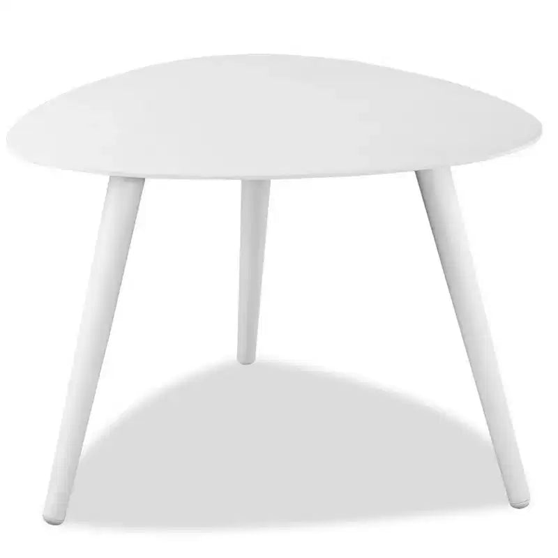 HomeRoots 14 White Aluminum End Table