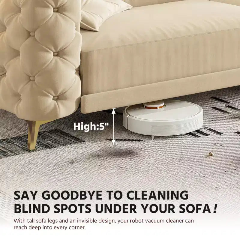 Divano letto matrimoniale moderno convertibile con pouf mobile, divano letto estraibile profondo in velluto per soggiorno o camera degli ospiti - Panipeachy