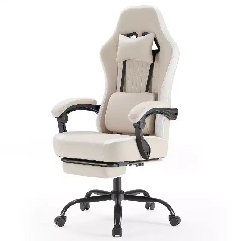 TUYOHW Ergonomic Office Chair with Padding Armrest, Gaming Chair with Lumbar Support, Swivel Rolling Chair with Wheels for Home, Office