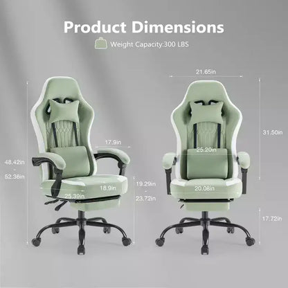 TUYOHW Ergonomic Office Chair with Padding Armrest, Gaming Chair with Lumbar Support, Swivel Rolling Chair with Wheels for Home, Office