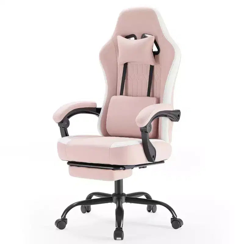 TUYOHW Ergonomic Office Chair with Padding Armrest, Gaming Chair with Lumbar Support, Swivel Rolling Chair with Wheels for Home, Office