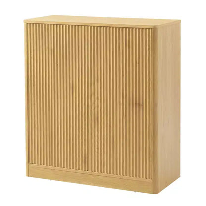 Wave-Shaped Sideboard Cabinet, Modern Curved Design, Double-Door Storage, for Kitchen/Bedroom/Living Room
