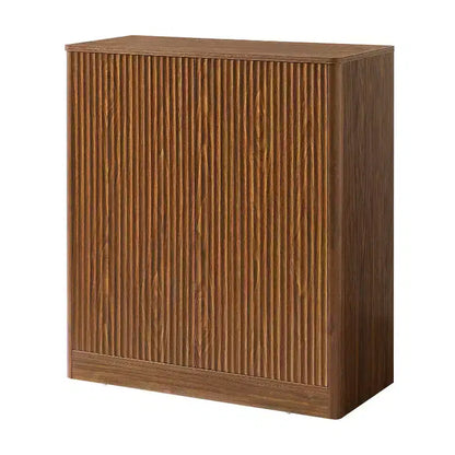 Wave-Shaped Sideboard Cabinet, Modern Curved Design, Double-Door Storage, for Kitchen/Bedroom/Living Room