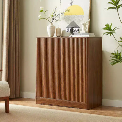 Wave-Shaped Sideboard Cabinet, Modern Curved Design, Double-Door Storage, for Kitchen/Bedroom/Living Room