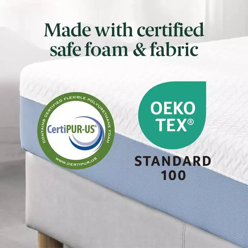 Materasso in memory foam Zinus 12 Queen Cooling Essential, senza fibra di vetro, rigidità media, strati rinfrescanti traspiranti, materiali certificati sicuri