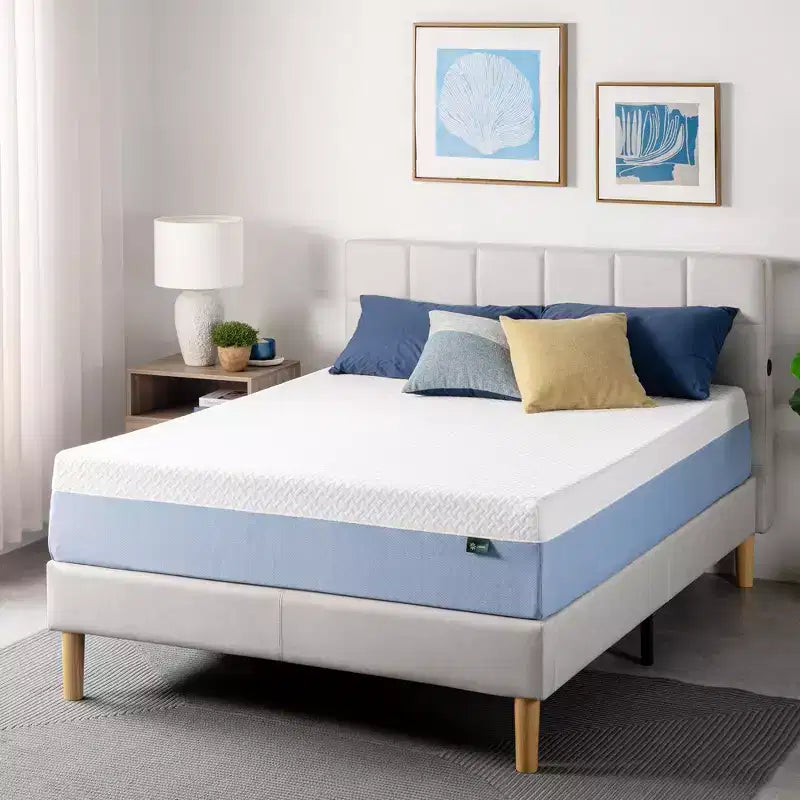 Materasso in memory foam Zinus 12 Queen Cooling Essential, senza fibra di vetro, rigidità media, strati rinfrescanti traspiranti, materiali certificati sicuri