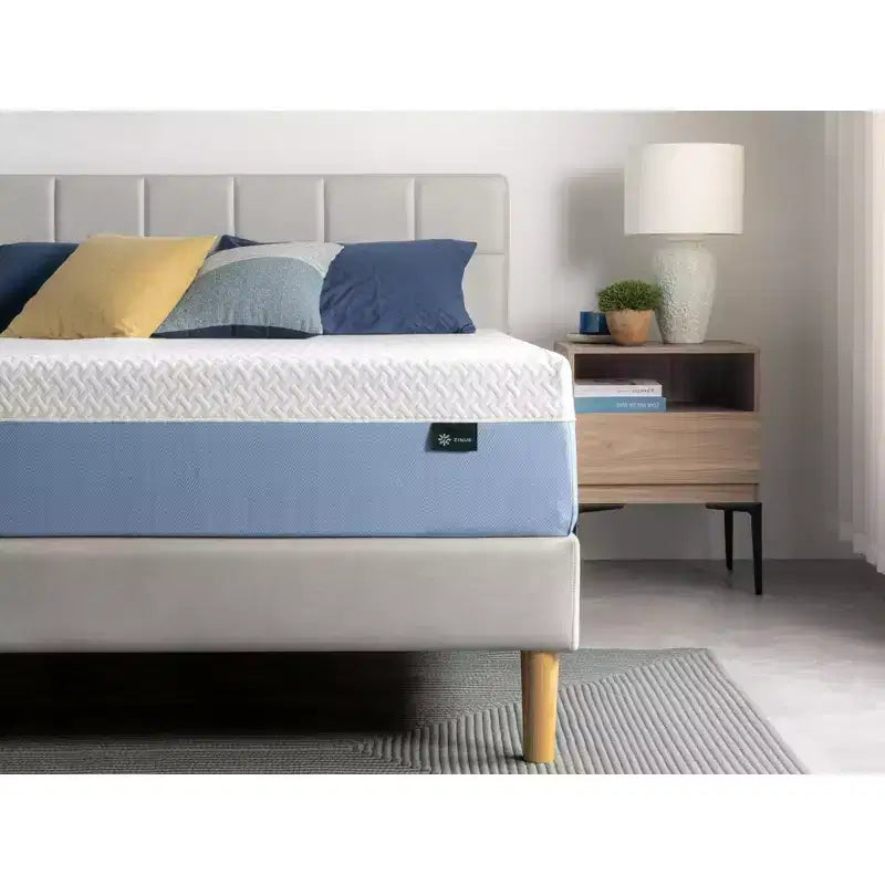 Materasso in memory foam Zinus 12 Queen Cooling Essential, senza fibra di vetro, rigidità media, strati rinfrescanti traspiranti, materiali certificati sicuri