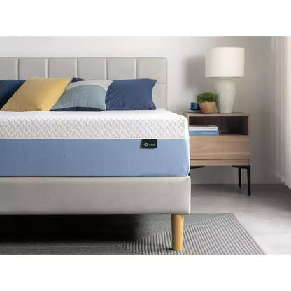 Materasso in memory foam Zinus 12 Queen Cooling Essential, senza fibra di vetro, rigidità media, strati rinfrescanti traspiranti, materiali certificati sicuri