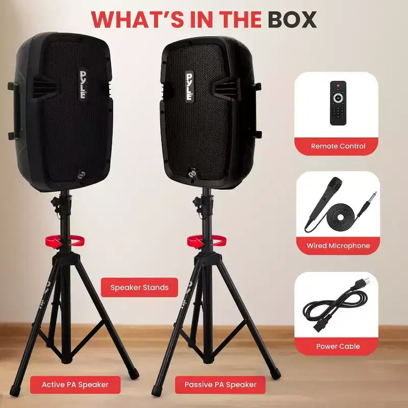 Pyle 8 PA Loudspeaker Sound System Package - PPHP849KT.5