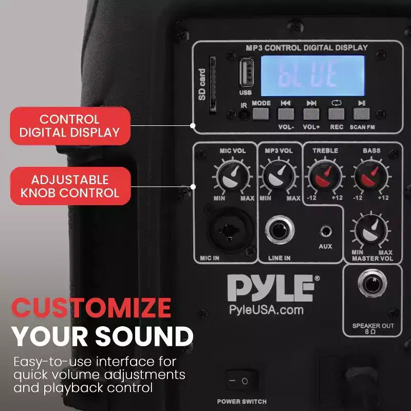 Pyle 8 PA Loudspeaker Sound System Package - PPHP849KT.5