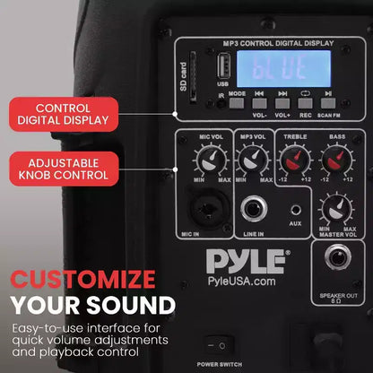 Pyle 8 PA Loudspeaker Sound System Package - PPHP849KT.5