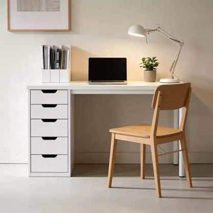 GDFStudio Elinor Classic 47 Computer Desk with 5 Drawers