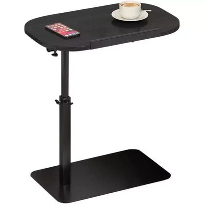 C-Shape Side Table  Height Adjustable 40-80cm Rotating Tabletop for Sofa/Bedside (45x30cm)