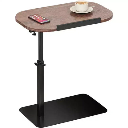 C-Shape Side Table  Height Adjustable 40-80cm Rotating Tabletop for Sofa/Bedside (45x30cm)