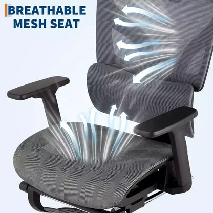 Ergonomic Office Chair, Comfortable Desk Chair with High Back Support and 3D Adjustable Armrests, Swivel Task Chair for Work, Study, Gaming