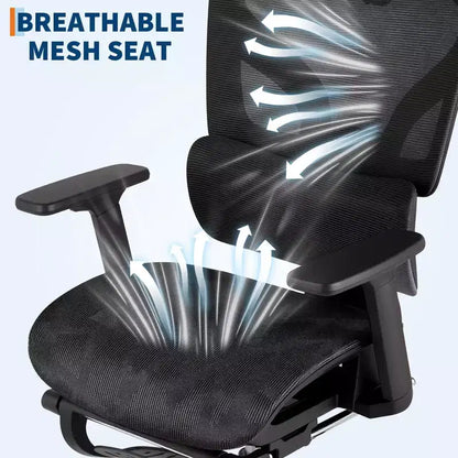 Ergonomic Office Chair, Comfortable Desk Chair with High Back Support and 3D Adjustable Armrests, Swivel Task Chair for Work, Study, Gaming