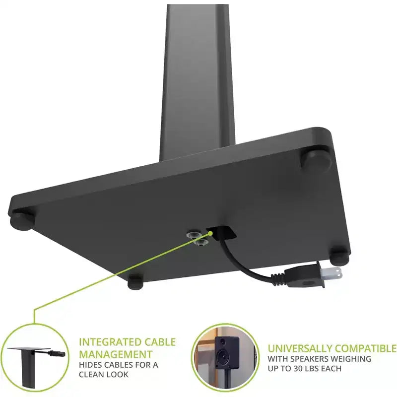 Sistema di altoparlanti amplificati Kanto Ren - Bianco, Supporti per altoparlanti Kanto ST34 - Nero e Subwoofer amplificato Kanto - Nero