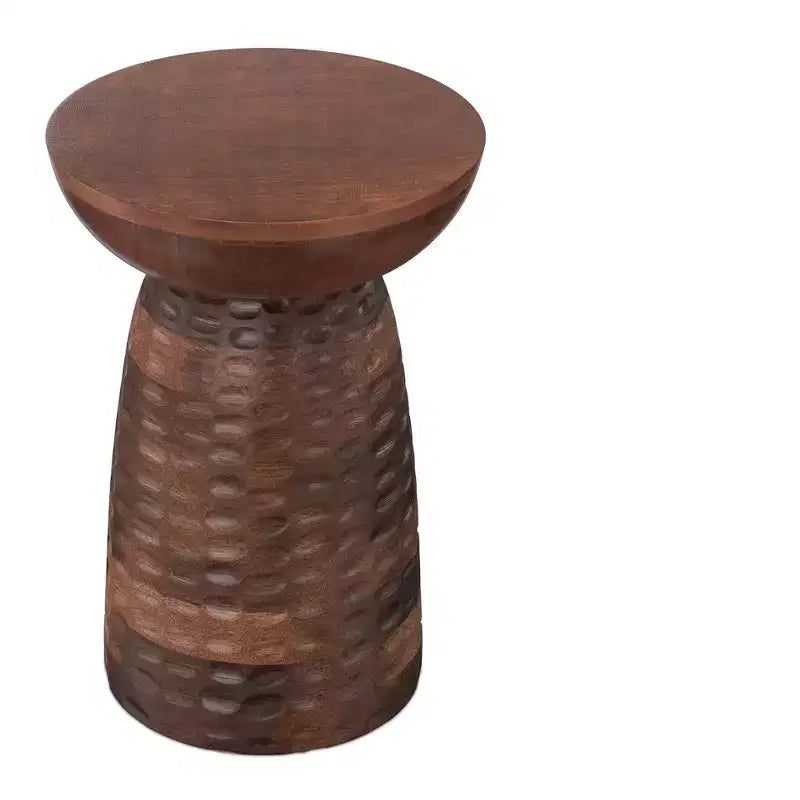 Tavolino d'appoggio contemporaneo Willis in legno massello largo 33 cm