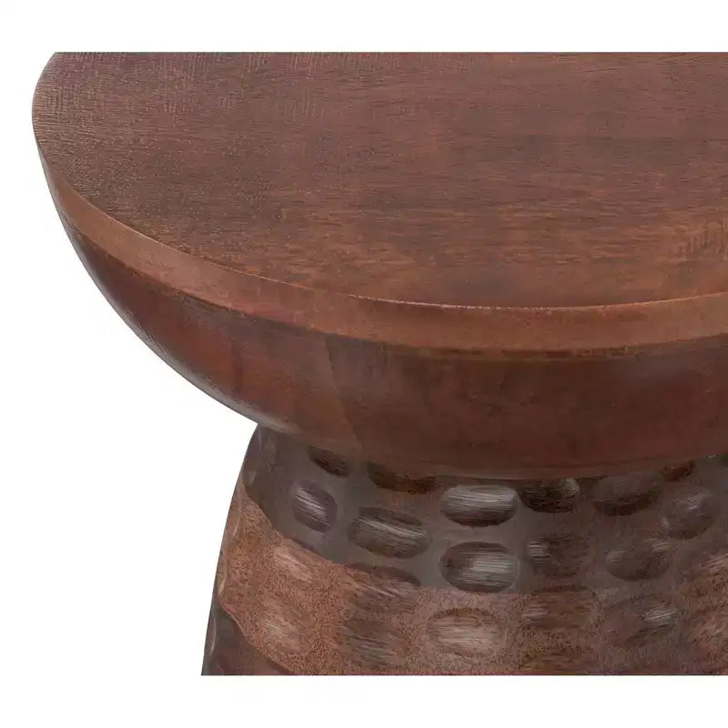 Tavolino d'appoggio contemporaneo Willis in legno massello largo 33 cm