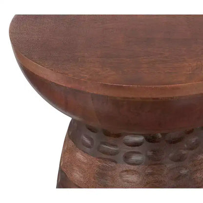 Tavolino d'appoggio contemporaneo Willis in legno massello largo 33 cm