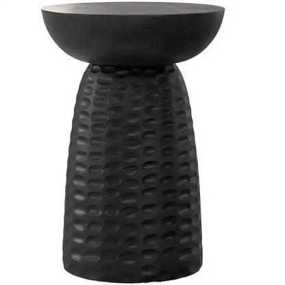 Tavolino d'appoggio contemporaneo Willis in legno massello largo 33 cm