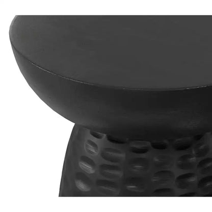 Tavolino d'appoggio contemporaneo Willis in legno massello largo 33 cm