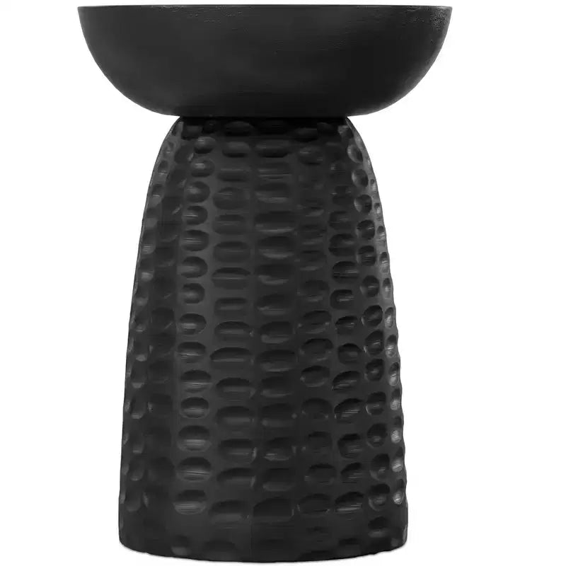 Tavolino d'appoggio contemporaneo Willis in legno massello largo 33 cm