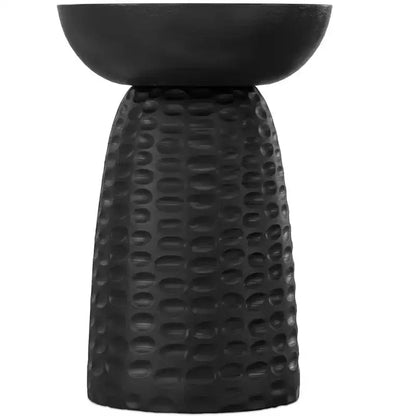 Tavolino d'appoggio contemporaneo Willis in legno massello largo 33 cm