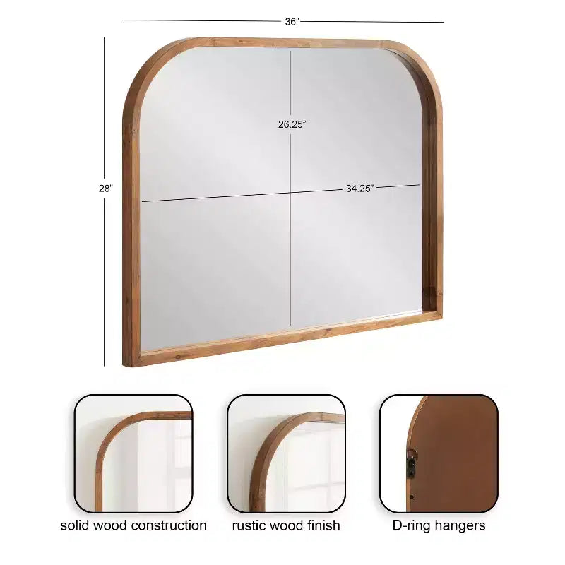 Specchio ad arco con cornice in legno Kate and Laurel Winn