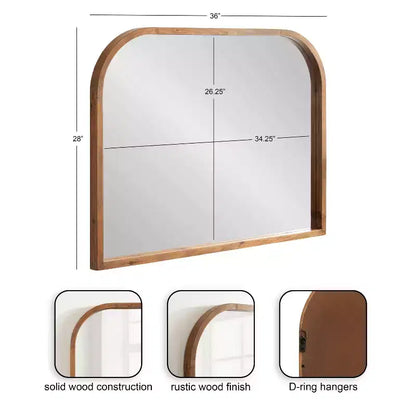 Specchio ad arco con cornice in legno Kate and Laurel Winn