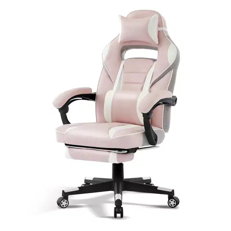 Coolmee Big and Tall Office Chair, High Back Leather Gaming Chair with Footrest, Ergonomic Computer Chair with/Lumbar Support & Headrest