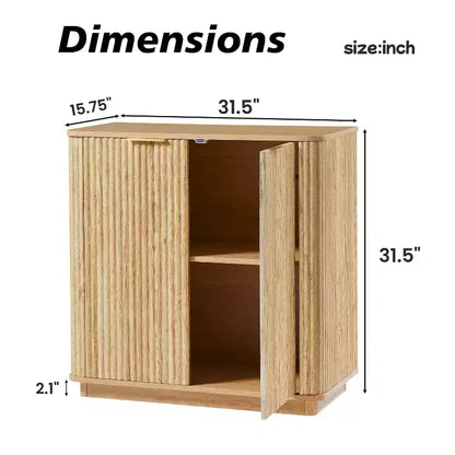 Mobile credenza ModernLuxe, credenza moderna con design a onde curve e ripiano regolabile