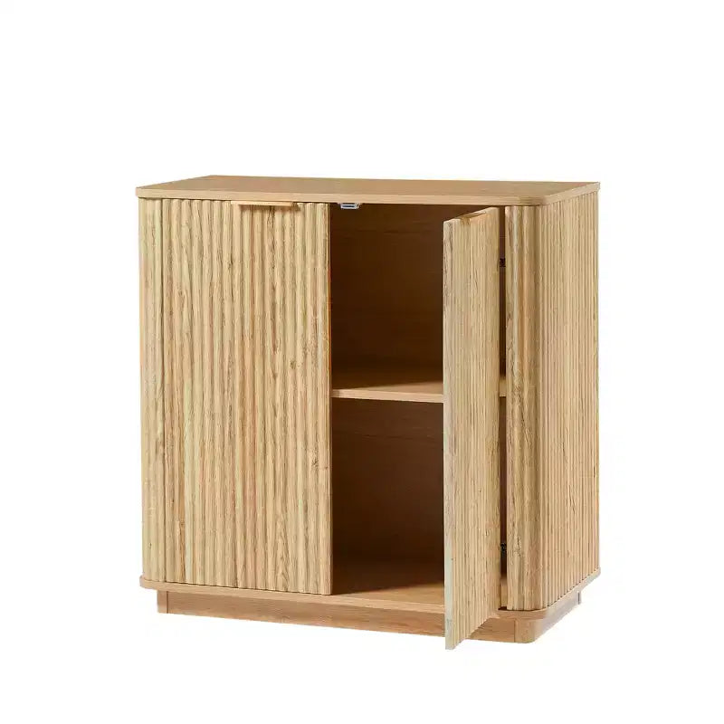 Mobile credenza ModernLuxe, credenza moderna con design a onde curve e ripiano regolabile