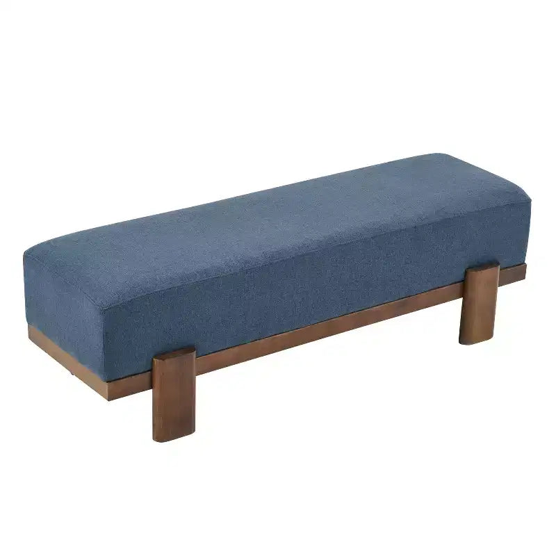 Christopher Knight Home Panca imbottita Blinny 54.75W con gambe in legno di gomma