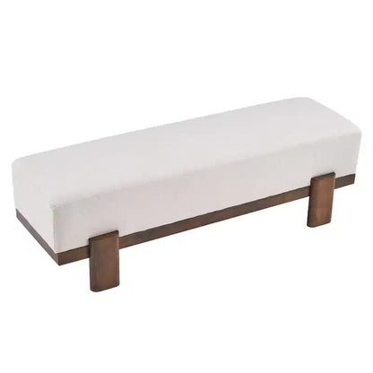 Christopher Knight Home Panca imbottita Blinny 54.75W con gambe in legno di gomma